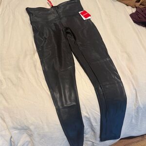 SPANX Black Faux Leather Pants